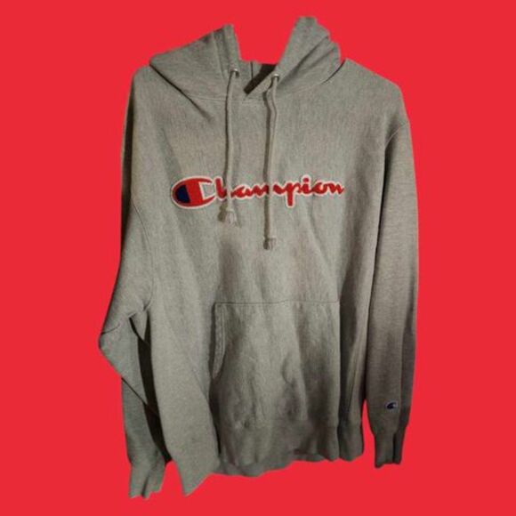 Champion Reverse Weave Hoodie Size L Gray (J42) - Picture 1 of 3